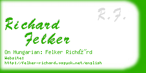 richard felker business card